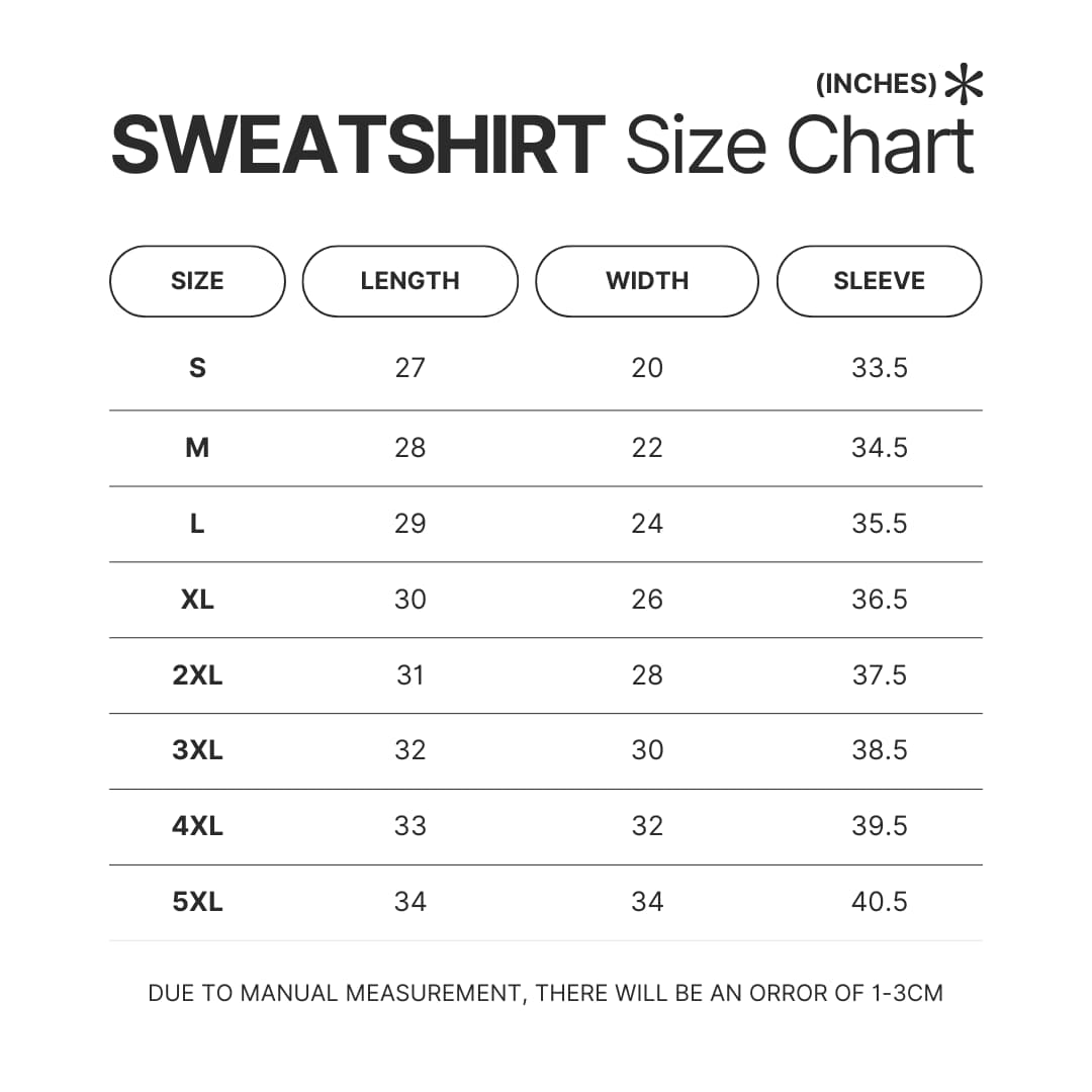 Sweatshirt Size Chart - Big Hero 6 Store