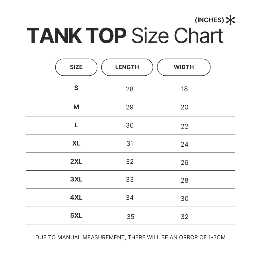 Tank Top Size Chart - Big Hero 6 Store