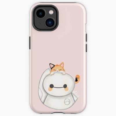 Cute White Robot With A Cat Iphone Case