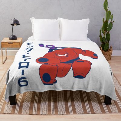 Duo Bold Robot Adventure Artwork Throw Blanket