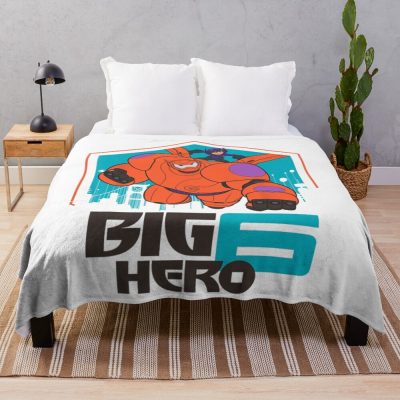 Baymax Futuristic Robot Illustration Throw Blanket