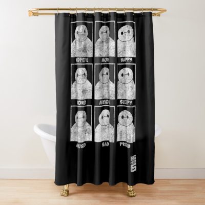 Baymax Emotion Expression Shower Curtain