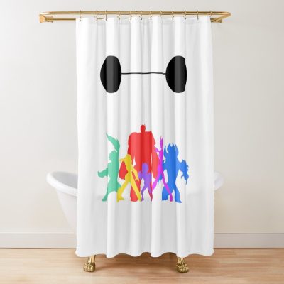 Big Hero 6 Silhouettes Shower Curtain
