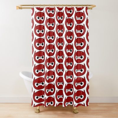 Red Robot Shower Curtain