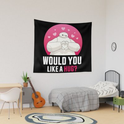 Vintage Baymax Cute Hug Heart Pose Tapestry