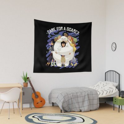 Cute Halloween Friends Illustration Tapestry