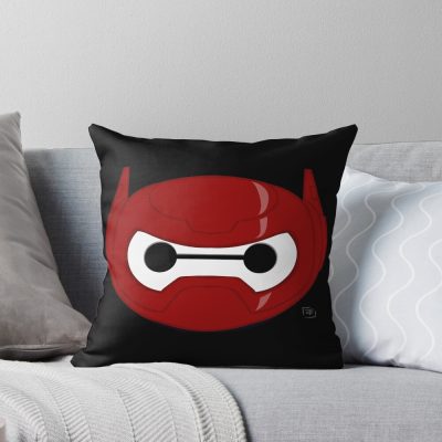 Red Robot Throw Pillow